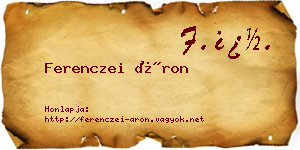 Ferenczei Áron névjegykártya